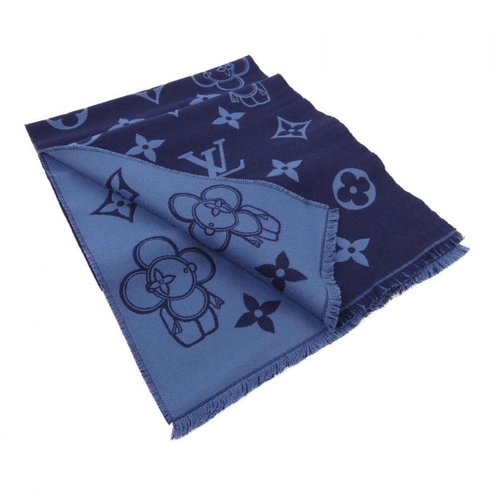 Louis Vuitton Echarpe Monogram Vivienne M77129 Scarf, Blue